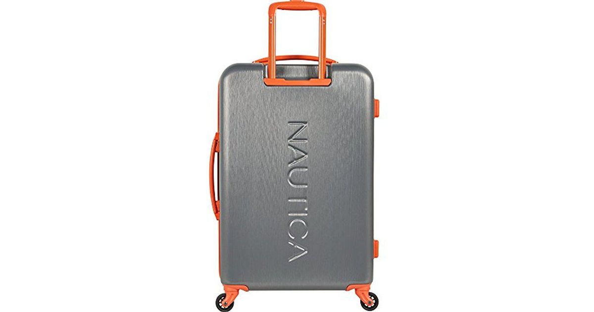 nautica orange suitcase