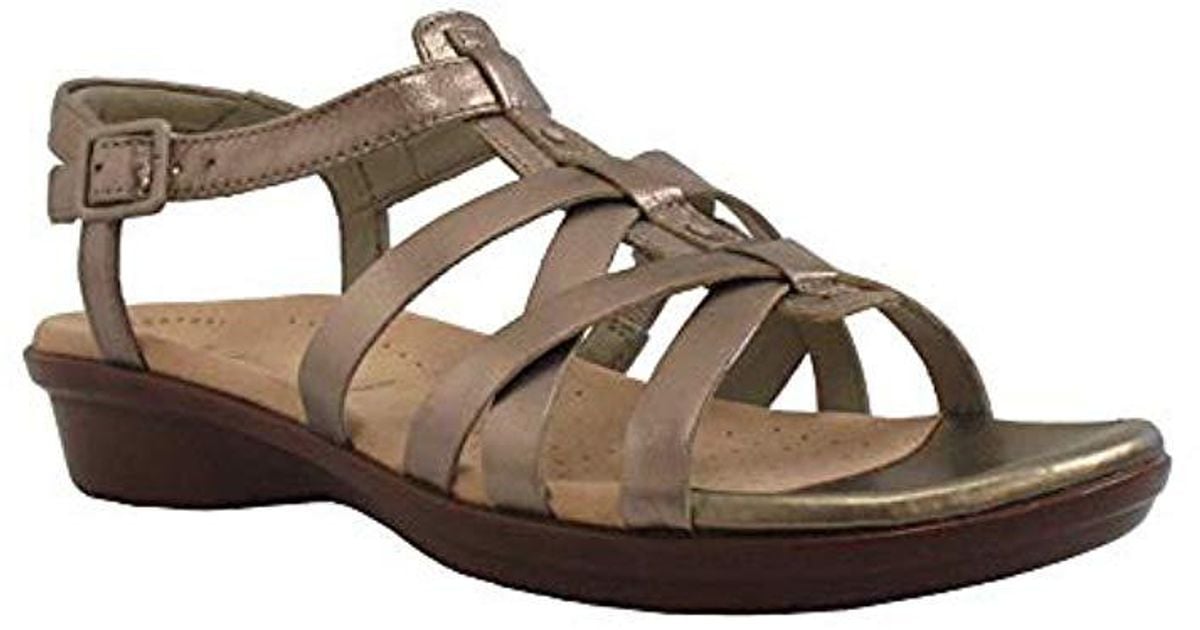 clarks brown leather sandals