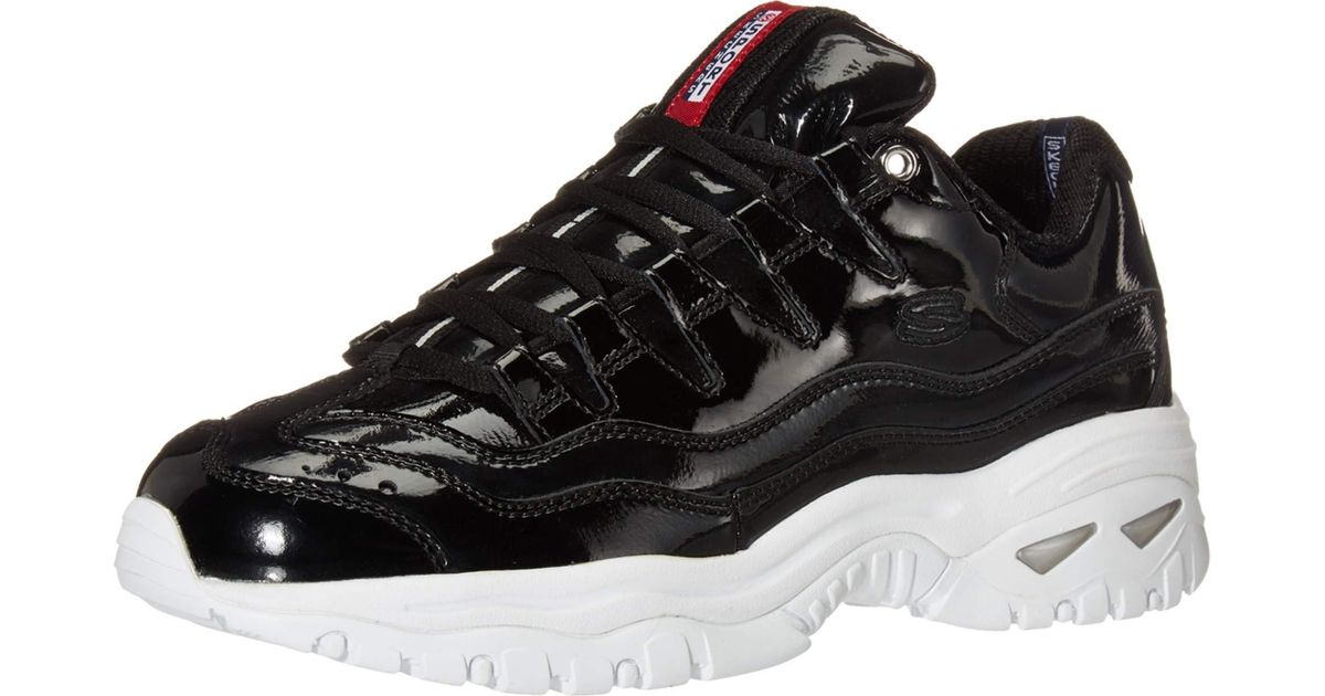 Skechers Synthetic Lowtop Trainers in Black Black Patent Leather Metal