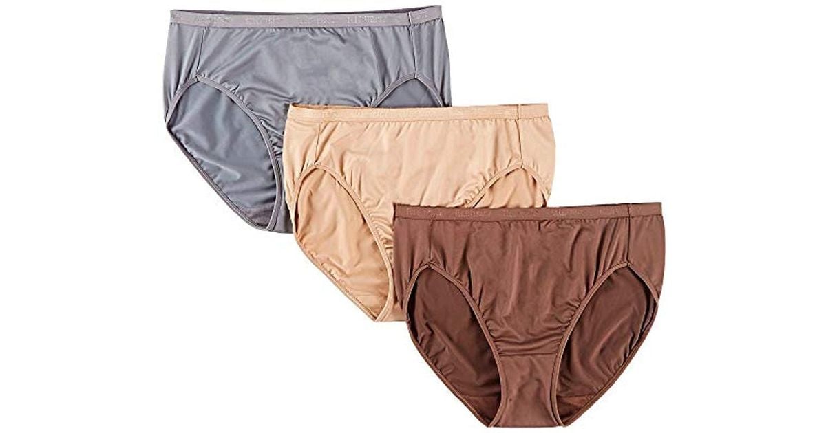 Ellen Tracy Full Brief Logo Micofiber Panties in Brown | Lyst