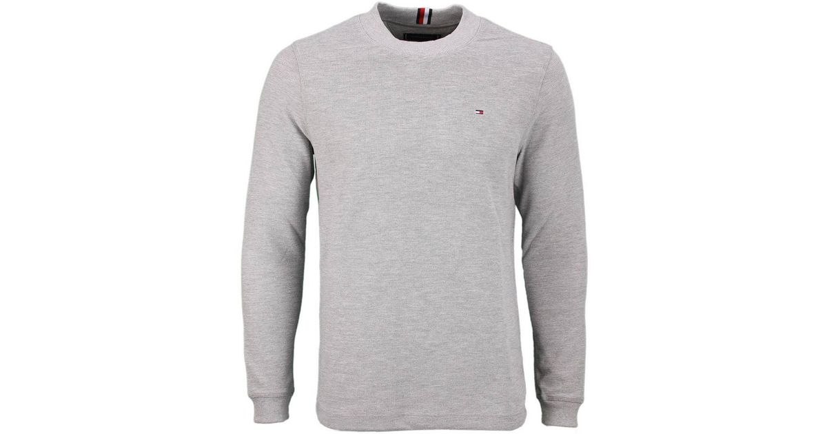 Tommy Hilfiger Textured Ls Tee L/s T-shirts in Grey for Men | Lyst UK