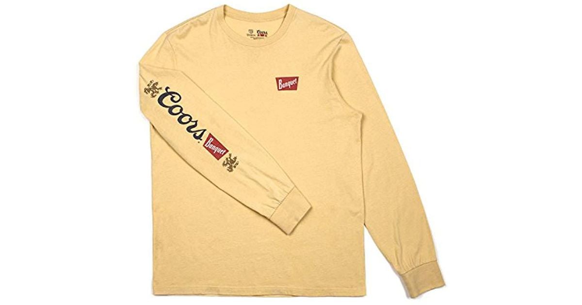 Brixton Coors Primary Long Sleeve Premium Tee Shirt in Yellow for Men ...