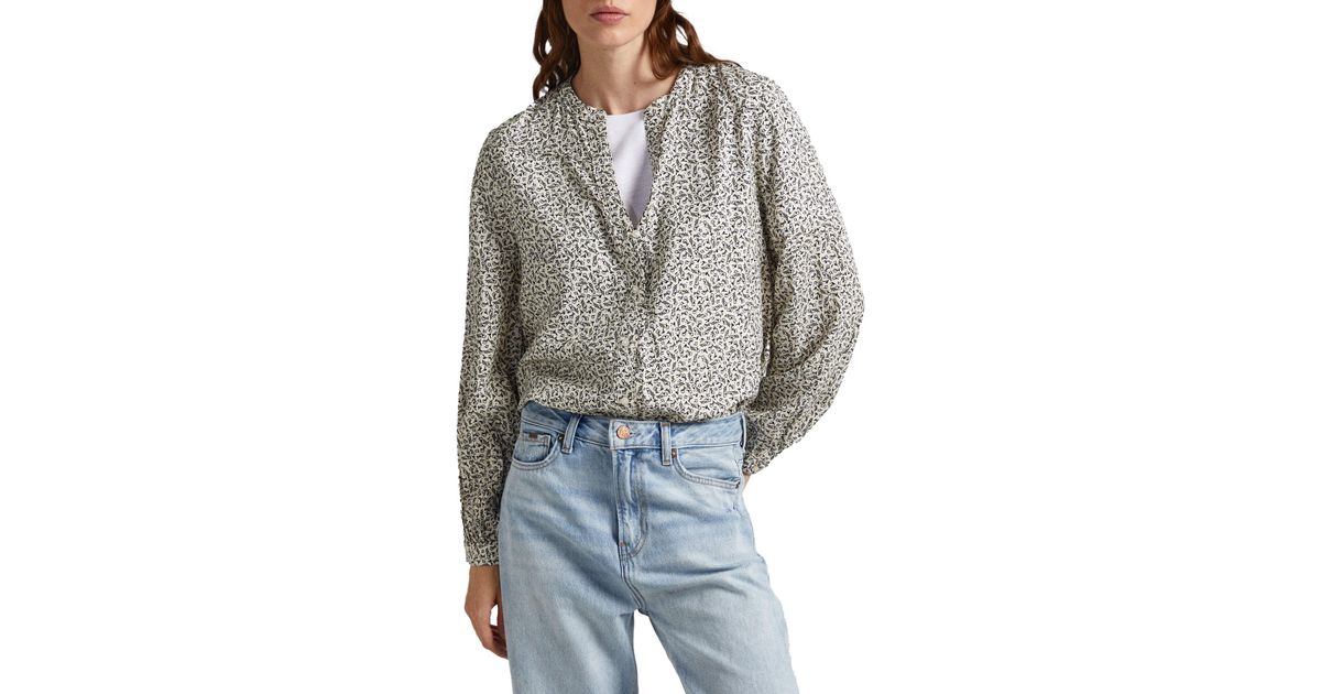 Pepe Jeans Julia Shirt in Grey Lyst UK