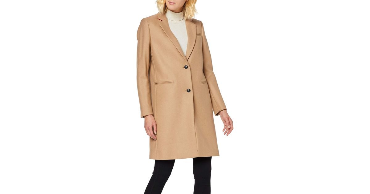 Hilfiger Belle Wool Blend Classic Coat in Natur | Lyst DE