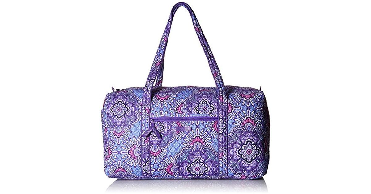 Vera Bradley Large Duffel Signature Cotton Lilac Tapestry in