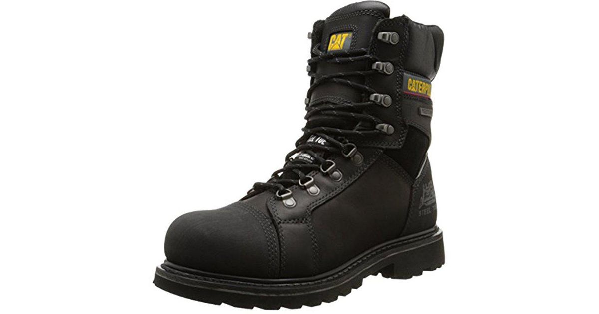 Caterpillar Tracklayer 8 Inch Steel Toe Work Boot in Black for Men | Lyst