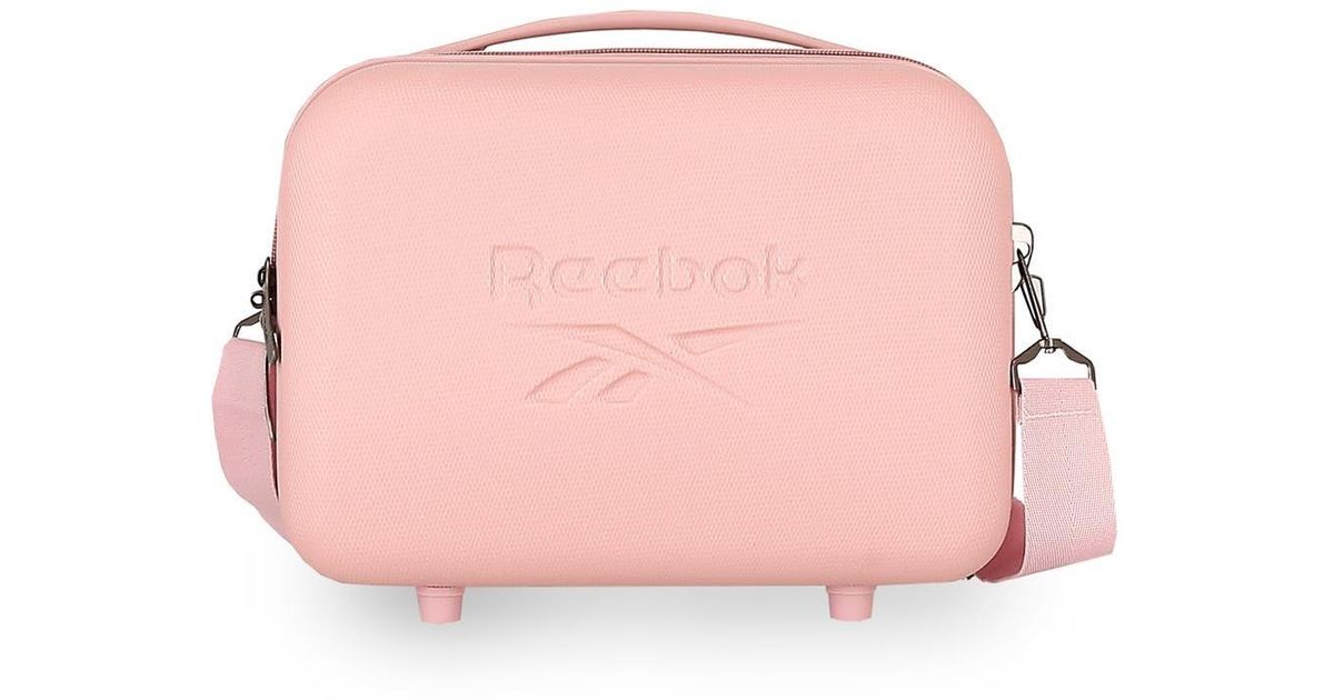 Reebok Franklin Adaptable Toiletry Bag Pink 29x21x15cm Rigid Abs