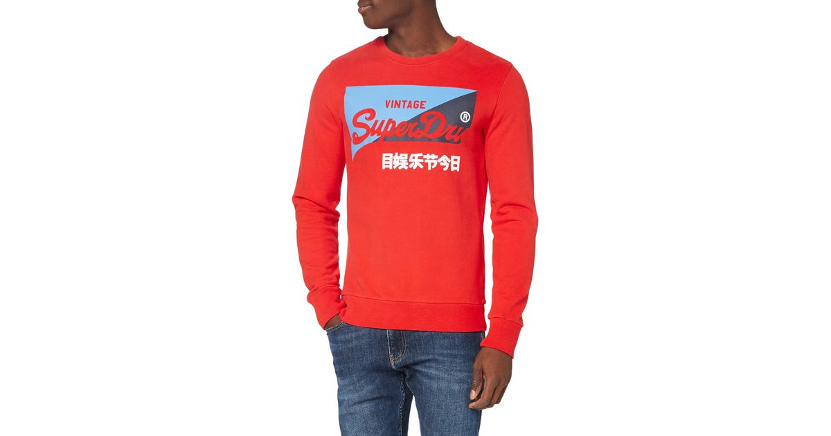 Superdry VL O Primary Crew Pull-Over Homme
