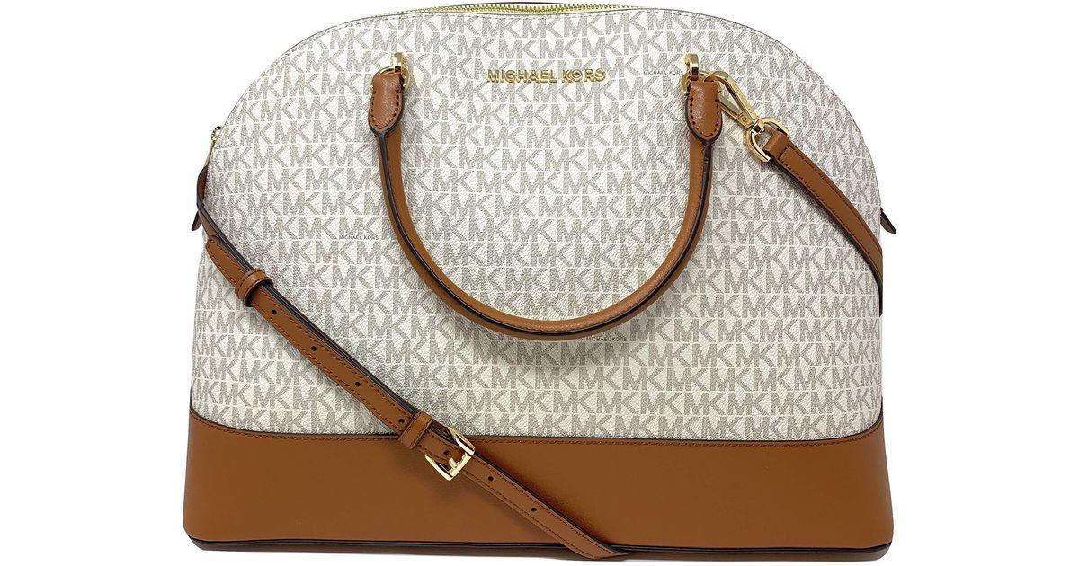 WHAT'S IN MY BAG Michael Kors Emmy Large Saffiano Leather Dome Satchel 