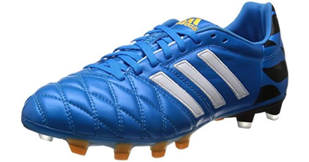 Adidas 11pro Fg Fussballschuhe Core White solar Blue gold Metallic for men Adidas 11Pro FG Fussballschuhe core black white solar blue