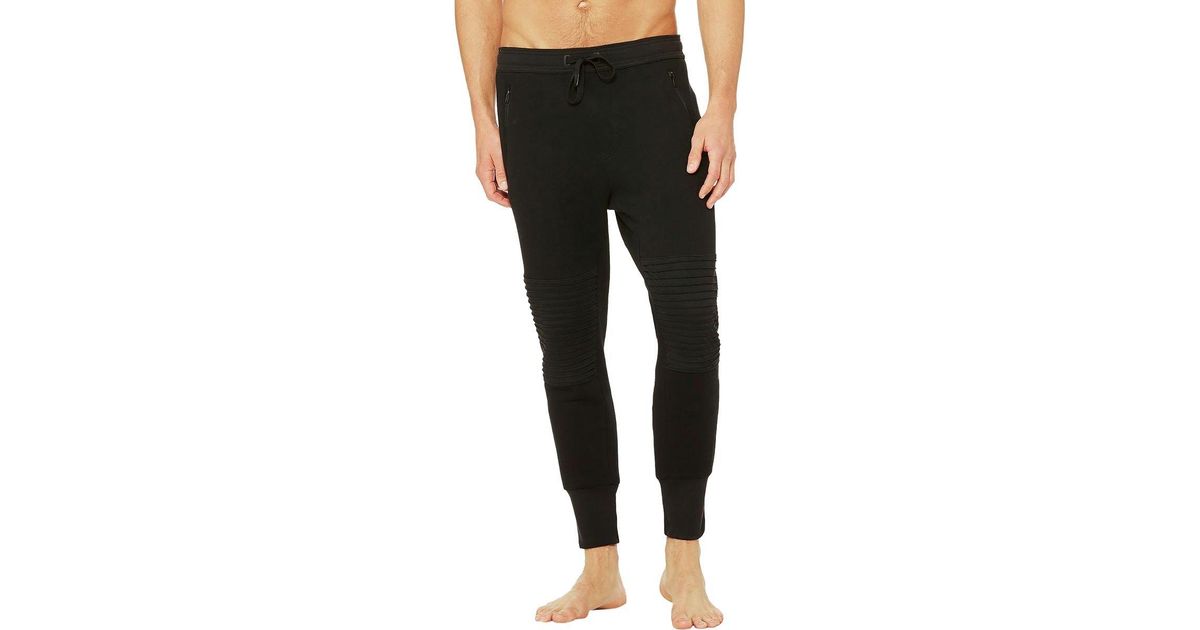 Alo Yoga Lounge Moto Jogger Pants in Black for Men