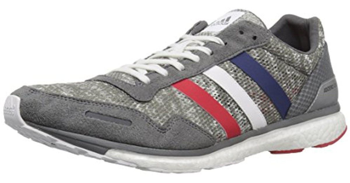 adidas Adizero Adios 3 Aktiv Running Shoe in Gray for Men | Lyst