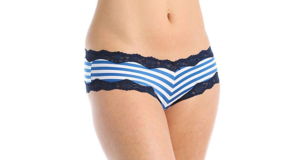 Maidenform Womens Cheeky Panty Micro with Scallop Lace Trim Hipster Panty