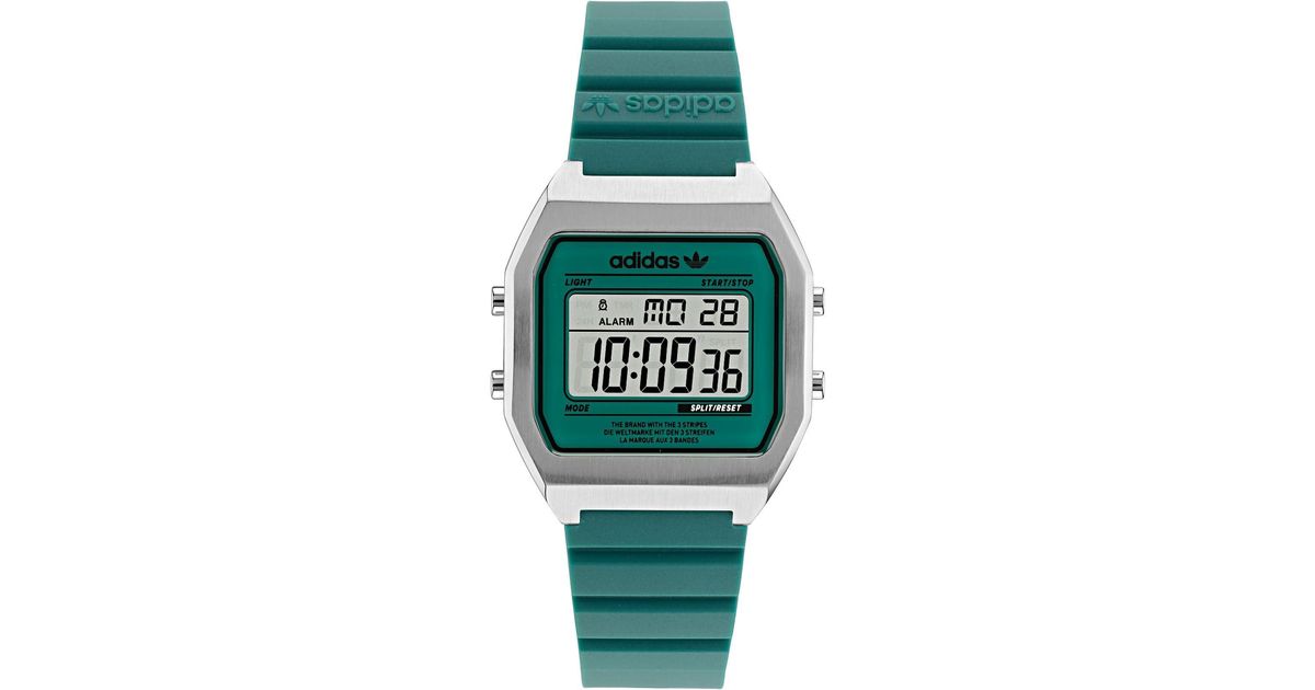 adidas Originals 's Digital Quartz Watch With Plastic Strap Aost22076