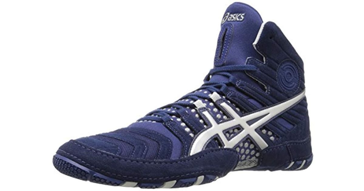 Asics Lace Dan Gable Ultimate 4 Wrestling Shoe in Blue for