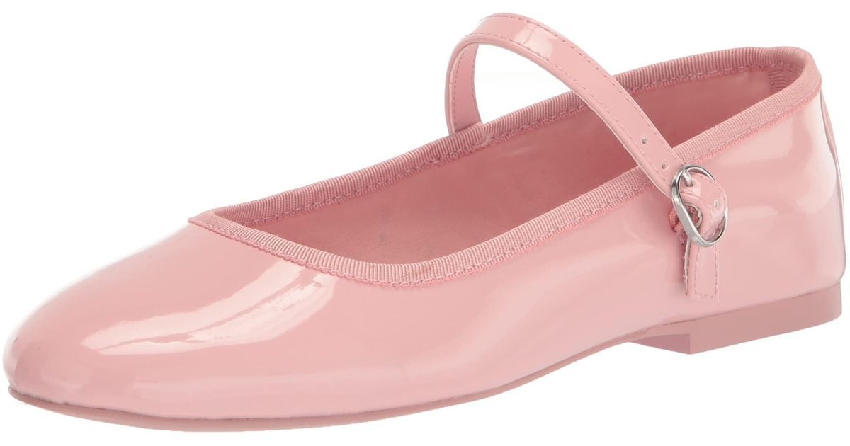 Steve Madden Synthetic Violette Mary Jane Flat in Pink Patent (Black