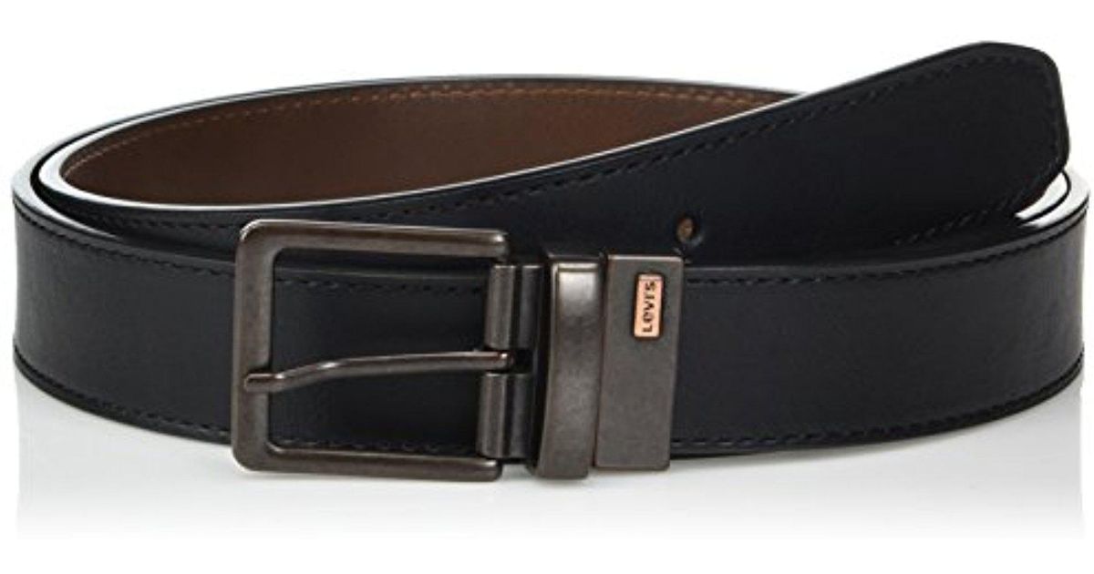 Levi's Leather Reversible Belt in Black 