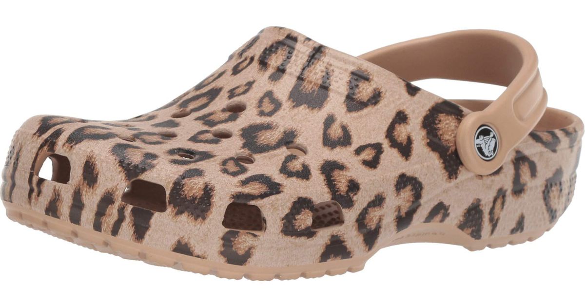 crocs leopard gold