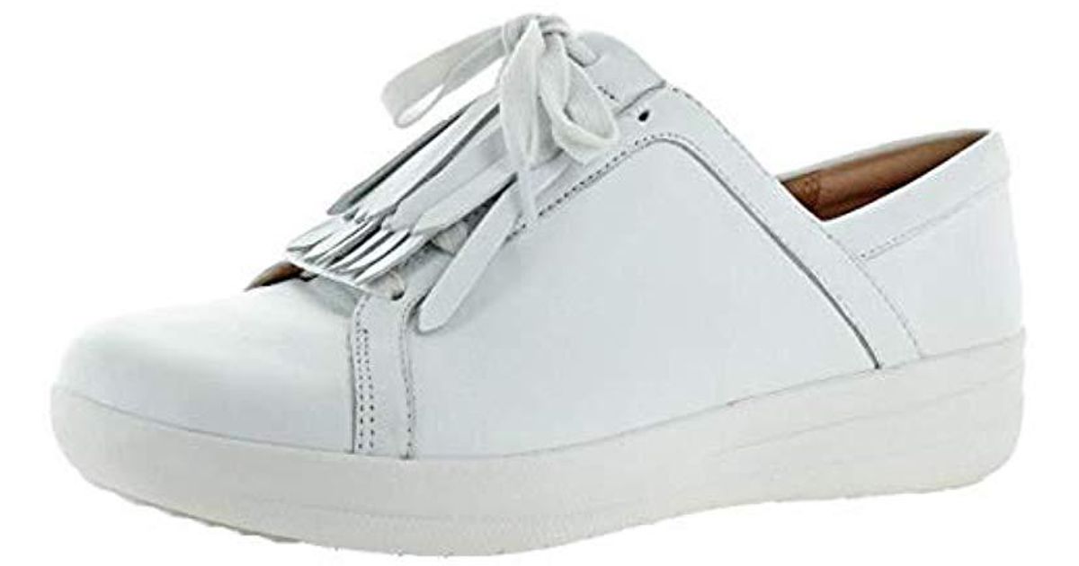 fitflop white leather trainers