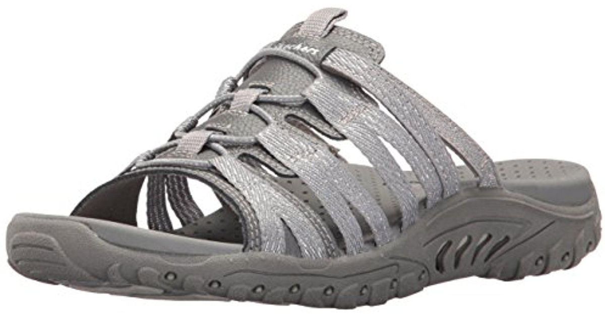 Skechers Reggae-repetition Slide Sandal in Charcoal (Gray) | Lyst