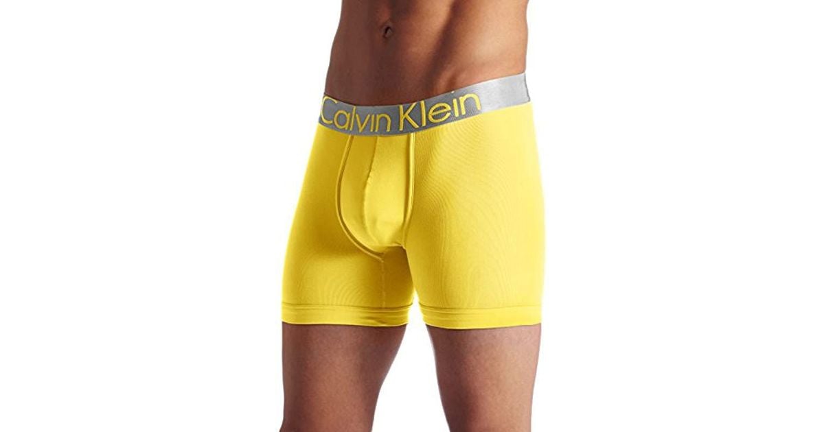calvin klein yellow boxer briefs