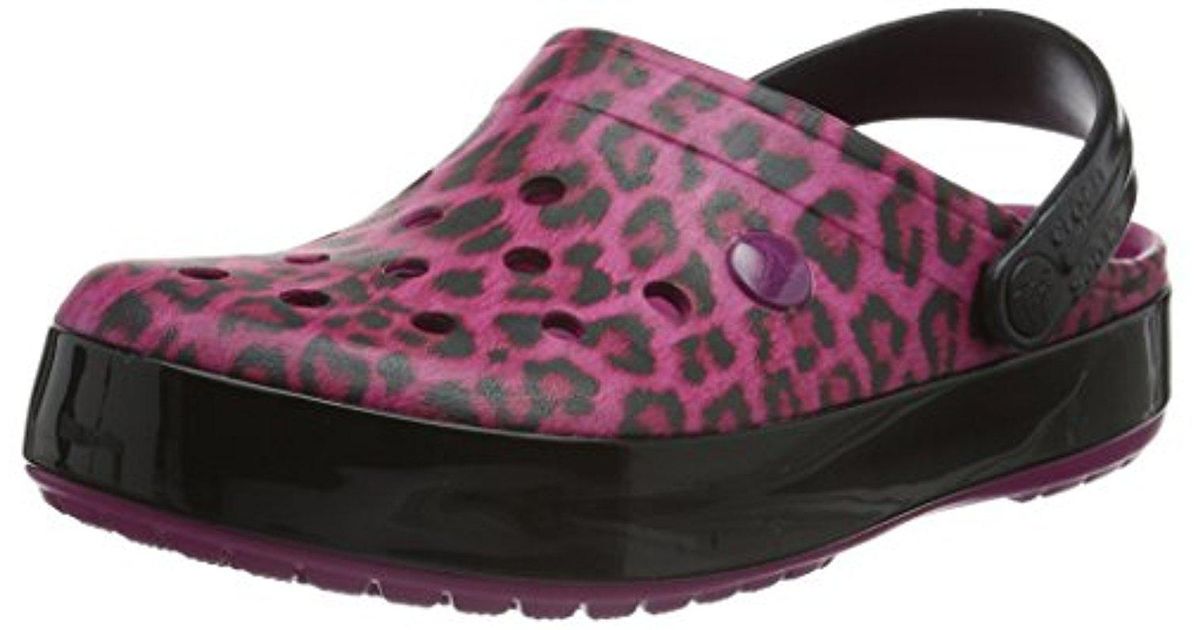 Crocs™ Crocband Leopard Ii Clog Mule - Lyst