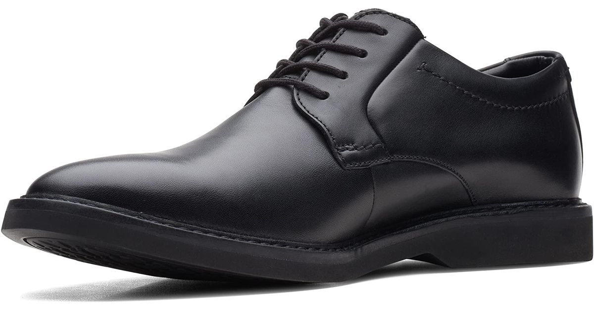 Clarks Atticus Lt Lo Gore-tex Leather Shoes In Black Standard Fit Size ...
