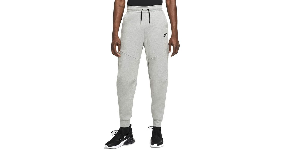 Nike M Nsw Tch Flc JGGR Pants in dk Grey Heather/(Black) (Black) for ...