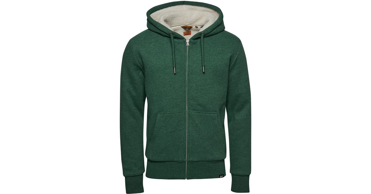 Superdry Essential Kapuzenjacke mit Teddyfellfutter Traditionelles