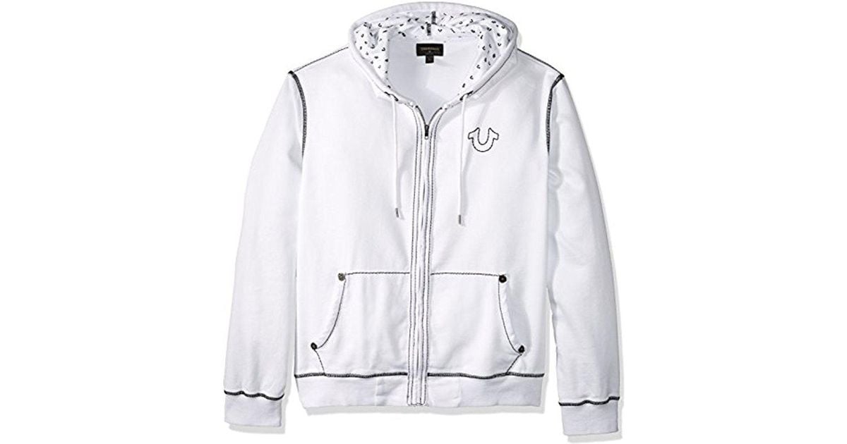 white true religion hoodie