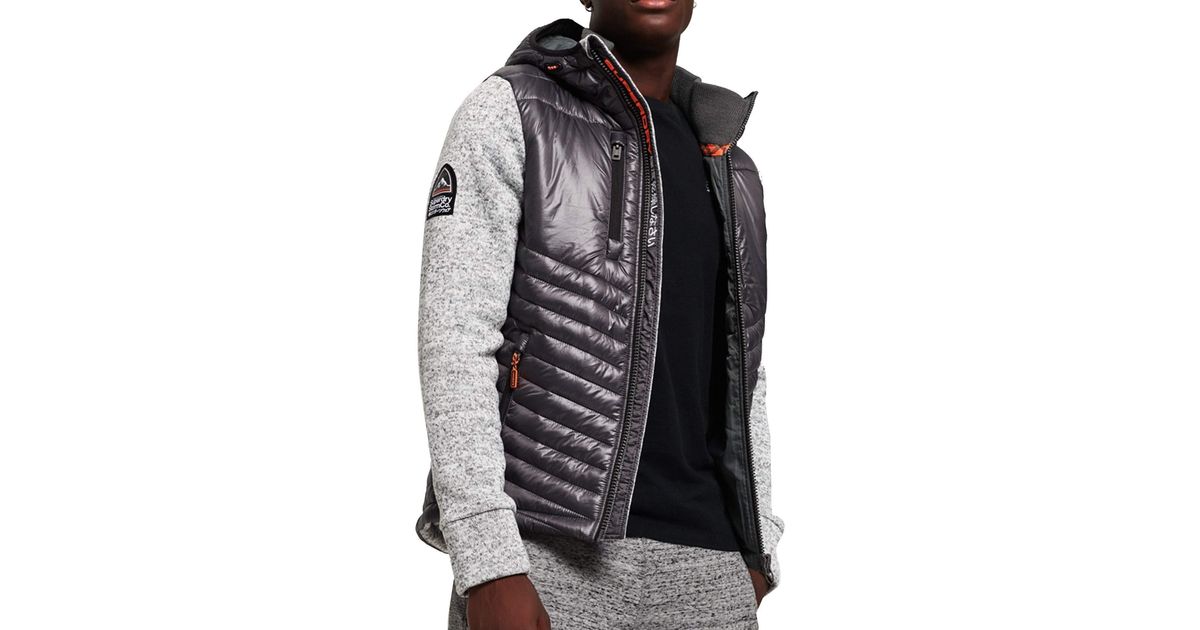 Superdry Jacke Storm HYBRID Light Grey Grit in Grau für Herren | Lyst DE