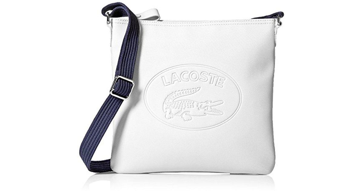 Lacoste White Flat Crossover Bag Nf2420wm