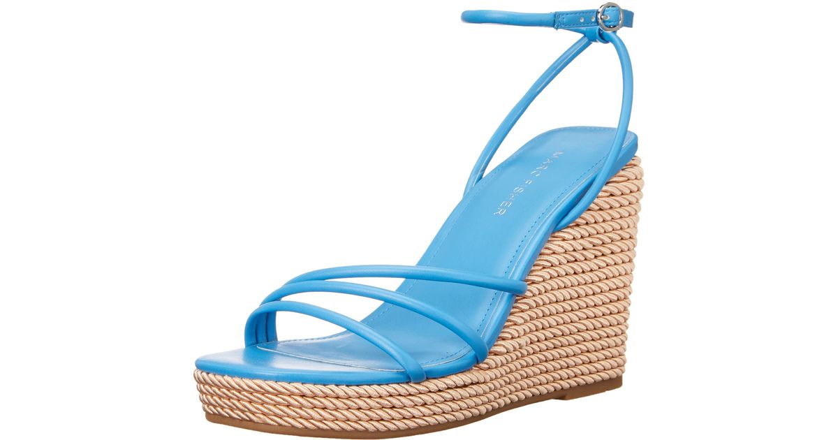 Marc Fisher Zeki Wedge Sandal in Light Blue (Blue) - Save 4% - Lyst