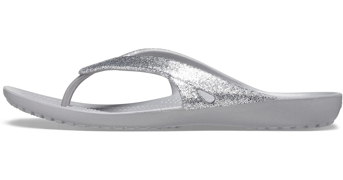 Crocs™ Kadee Ii Glitter Flip W Clog Silver in Metallic Lyst UK