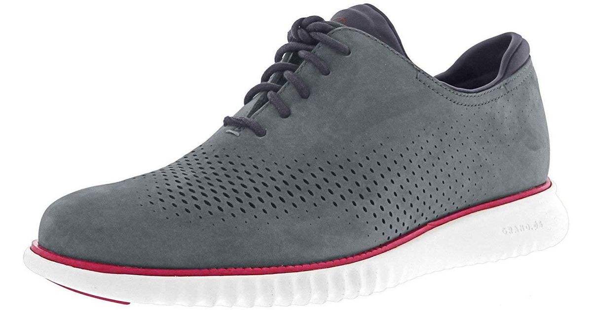 Cole Haan Leather Mens 2.zerogrand Laser Wingtip Lined Oxford in Gray for Men - Lyst