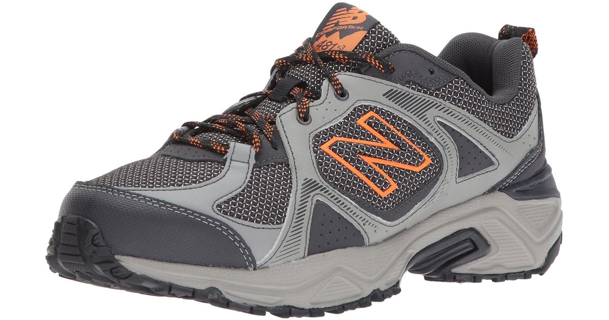 New Balance Mens 481 V3 Trail Running Shoe in Grey/Orange (Gray) for Men - Save 24% - Lyst
