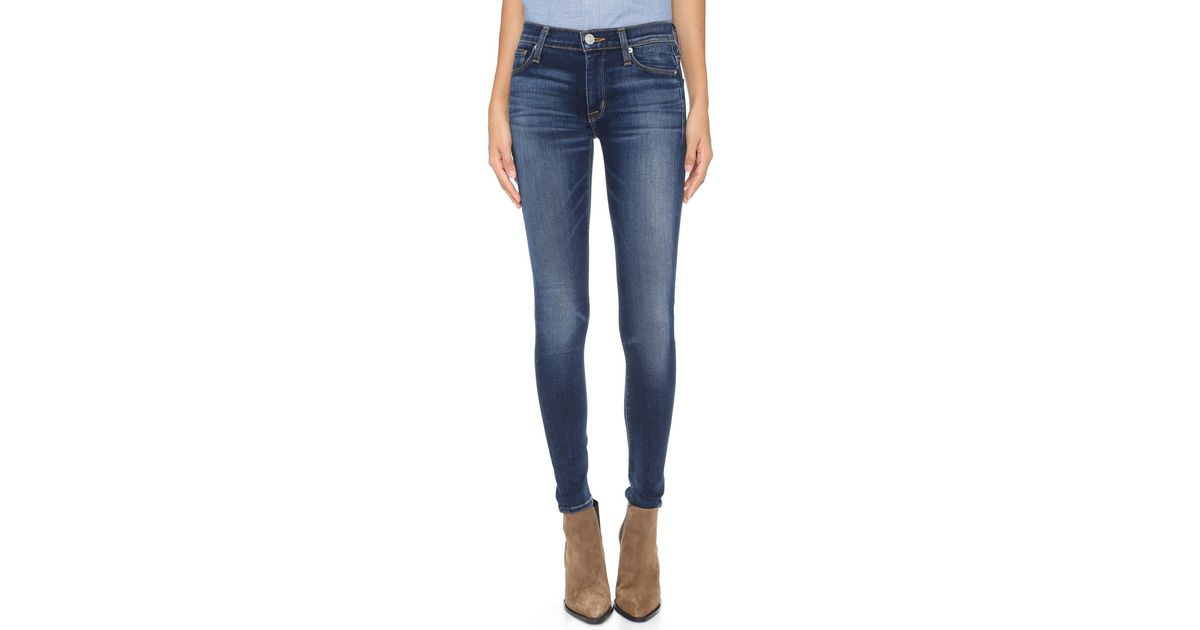 hudson nico skinny jeans blue gold