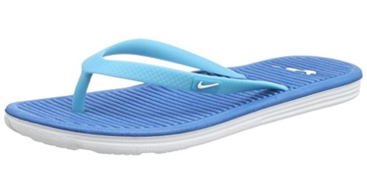 nike blue flip flops