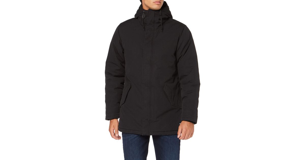 Levi's Thermore Padded Parka in Black for Men - Lyst