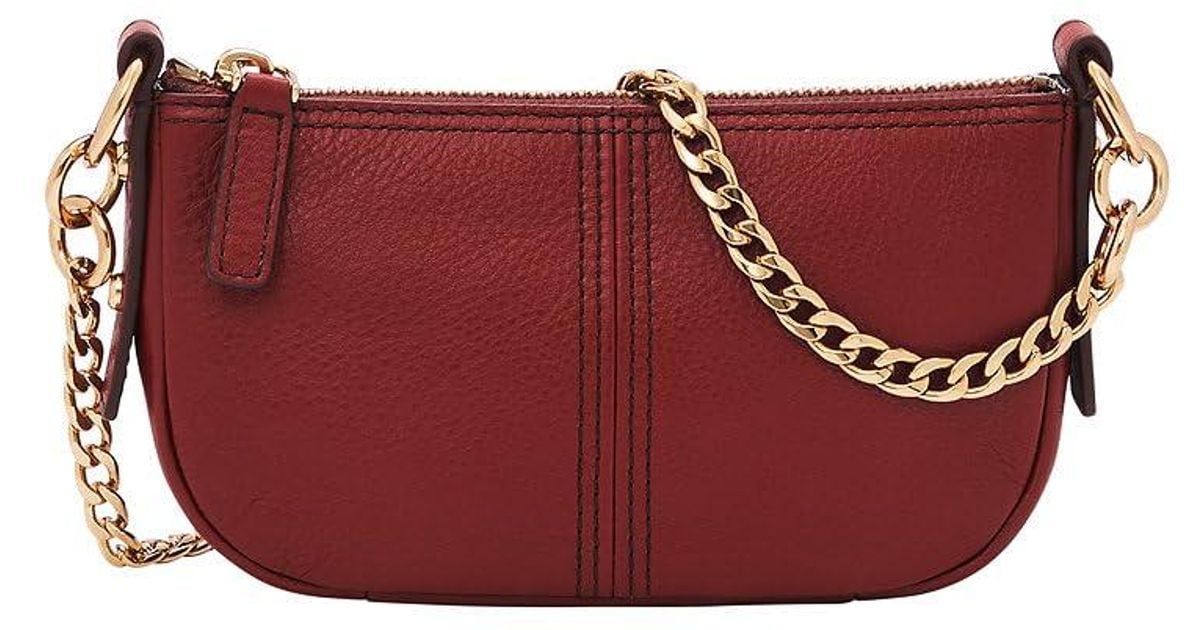 Fossil Jolie Mini Shoulder Bag in Red | Lyst UK