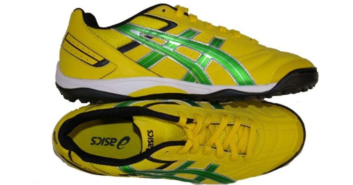 Asics Synthetic Copero S Turf Football Shoes Yellow for Men Lyst