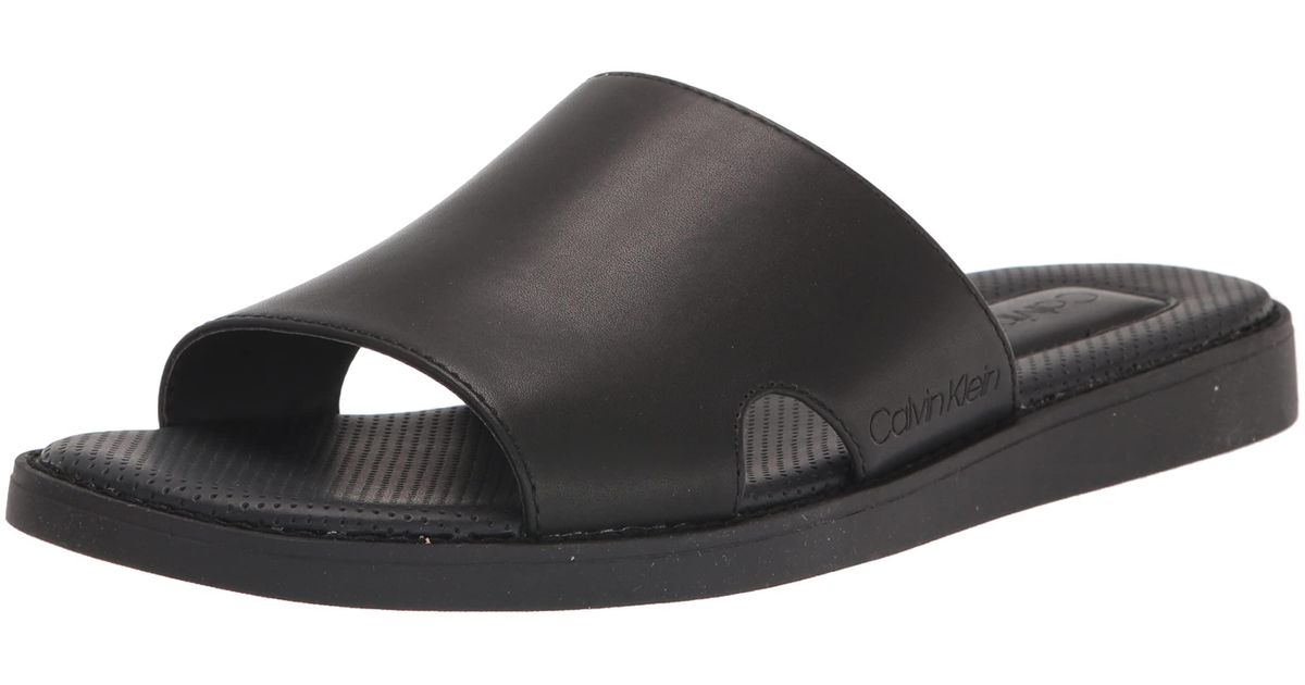 Calvin Klein Denim Ethan2 Slide Sandal in Black for Men - Save 15% | Lyst