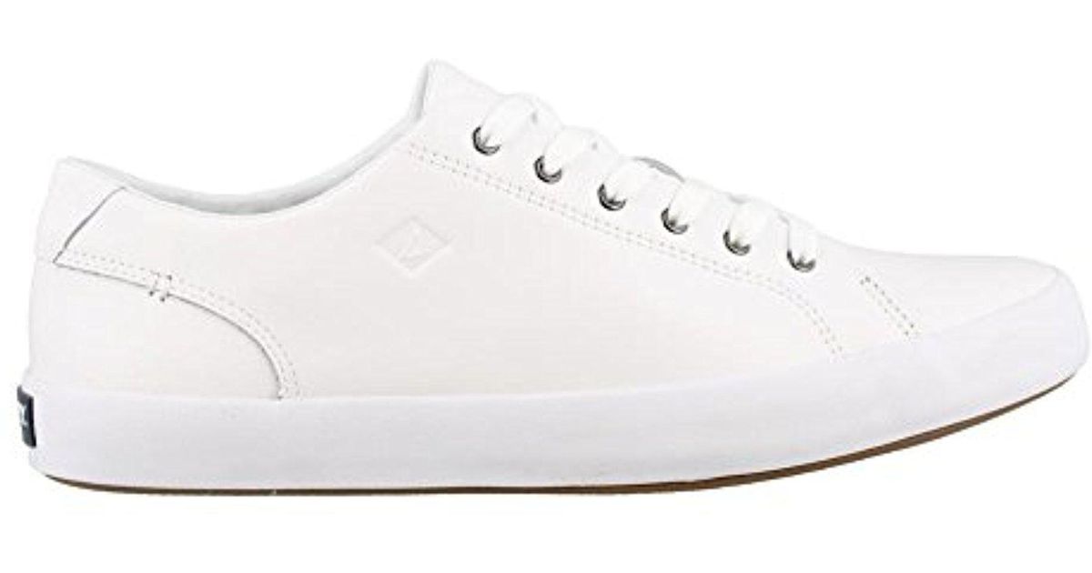 sperry wahoo white leather sneaker