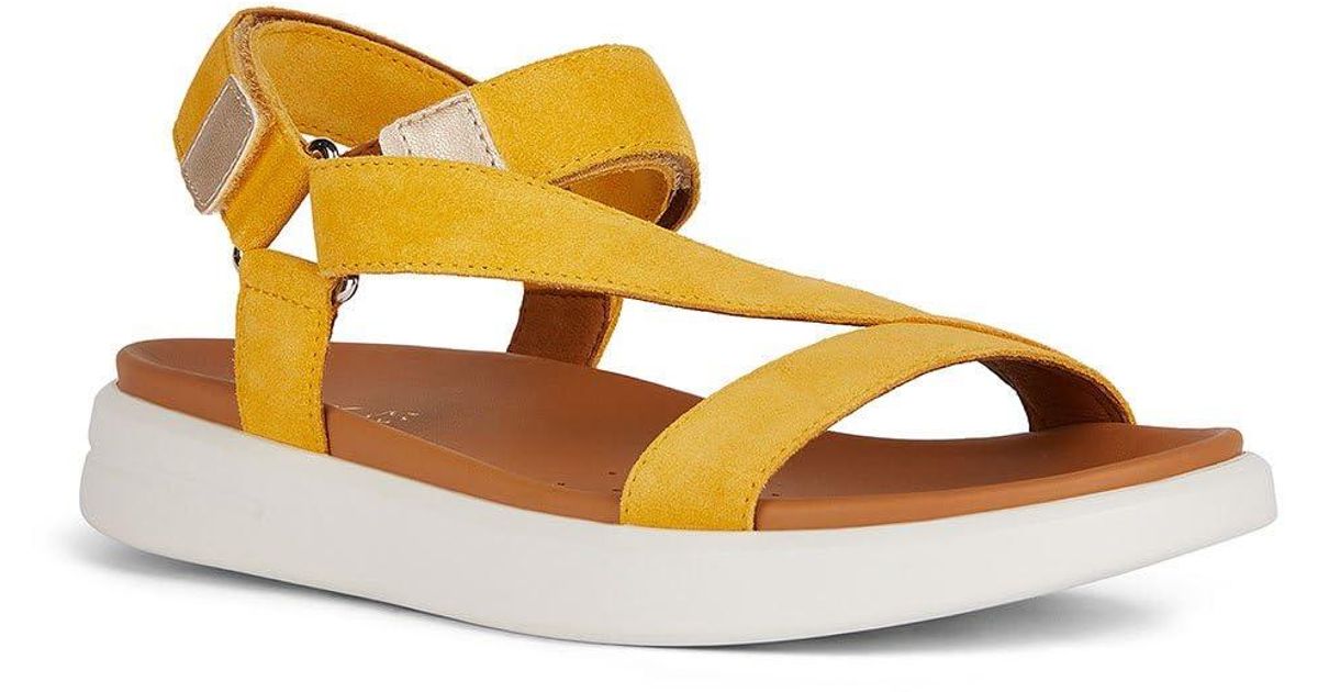 Ecco sandals sales womens yellow
