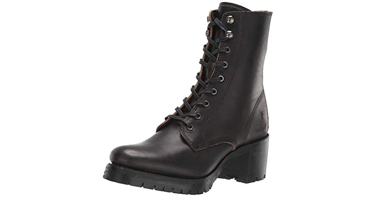 frye sabrina moto lace up