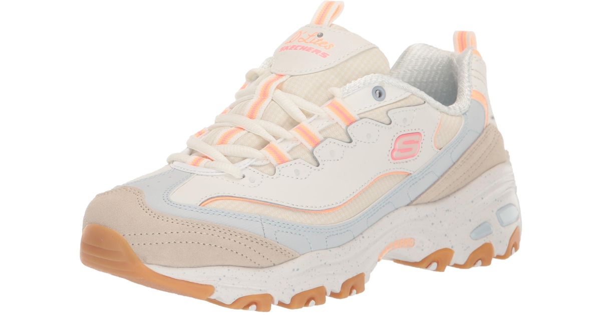 Skechers D'lites Sneaker in White | Lyst