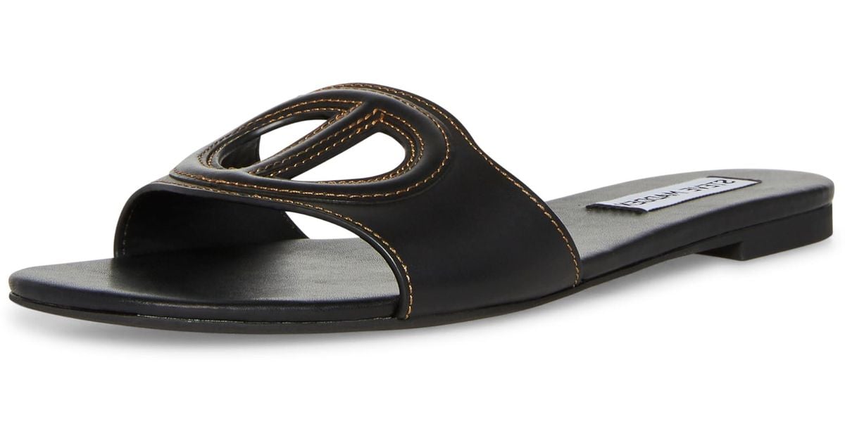 セール★Steve Madden★KYLAH フラット スライドサンダル Steve Madden Kylah Sandal in Black | Lyst