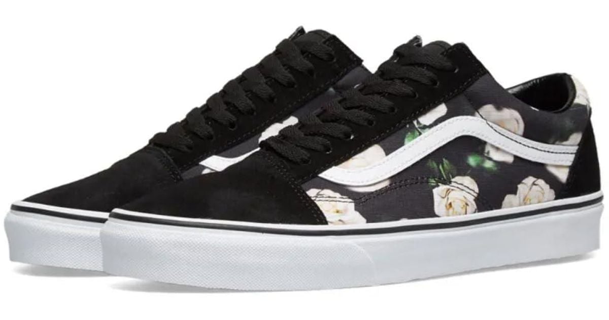 Romantic floral old hot sale skool vans amazon