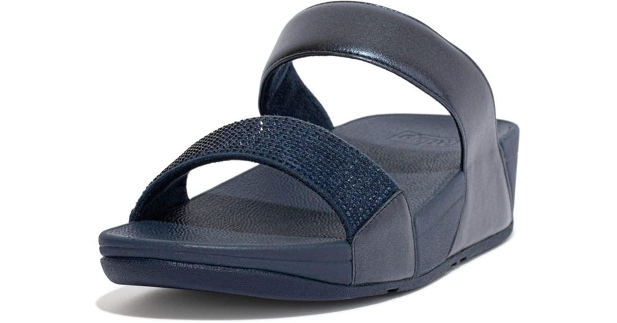 Fitflop Synthetic Lulu Crystal Embellished Backstrap Sandals in