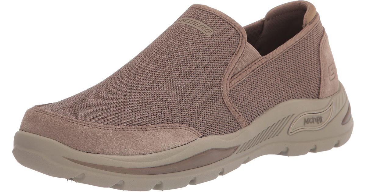 Skechers Arch Fit Motley-ratel Moccasin in Light Brown (Brown) for Men ...